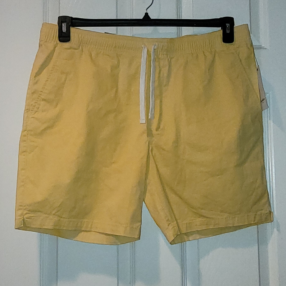 Goodfellow & Co Yellow Mens Shorts Elastic Waist Size Large